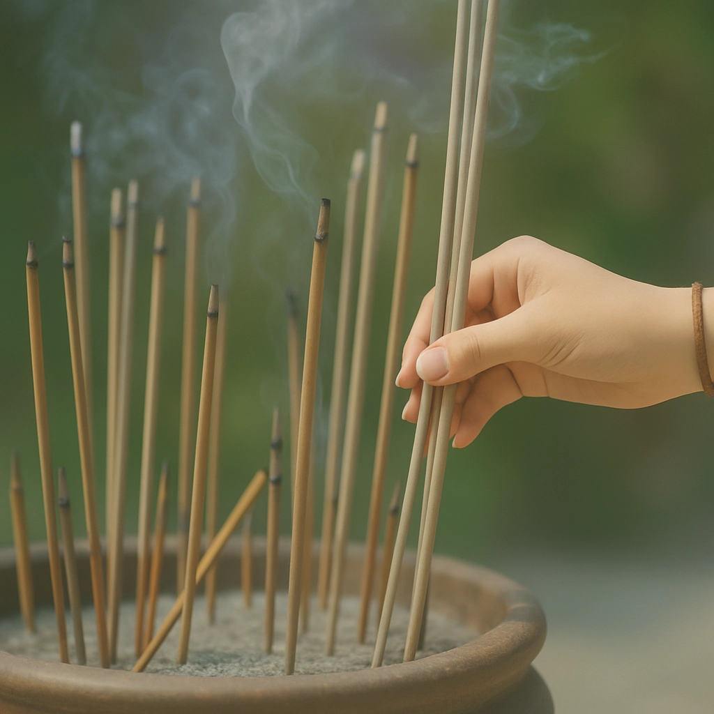 拜拜，燒香，ㄒㄧㄤ