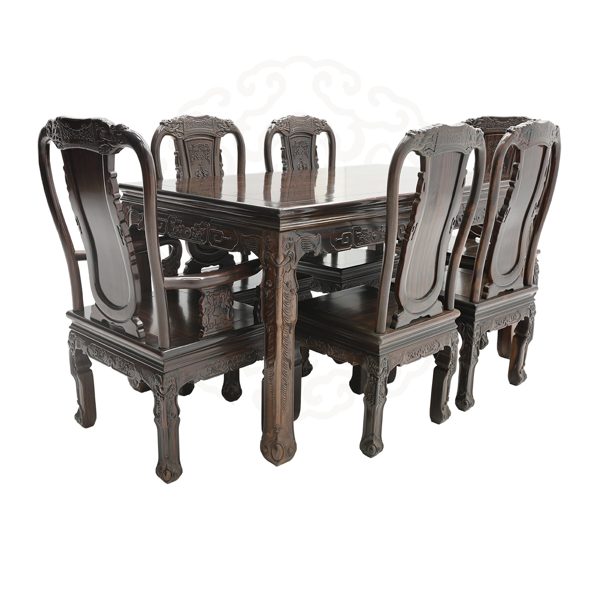 黑檀,方桌,餐桌椅